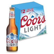 Coors Light Cerveza, 12 pk 12 oz Bottle
