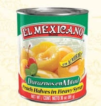 El Mexicano Durazno Mitades | Peach Halves 29 oz.