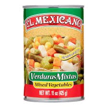 El Mexicano Verduras Mixtas | Mixed Vegetables, 15 oz.