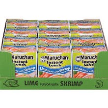 Maruchan Instant Lime Lunch Lime Flavor with Shrimp Ramen Noodle Soup 12-2.25 Oz. Cups