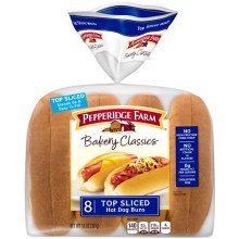 Buns - Top Slice Hot Dog Buns
