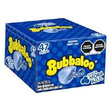 Adams B ubbaloo Chicles Sabor Mora Azul, 47 ct.