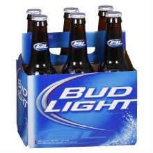 Bud Light 6 pk 12 Oz Botellas