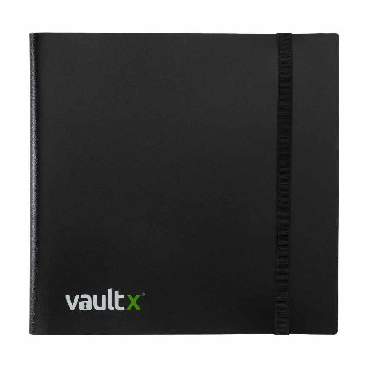 12-Pocket Strap Binder Black