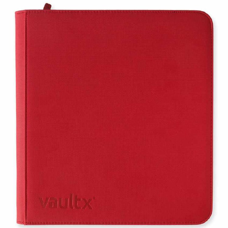 12-Pocket Zip Binder Fire Red