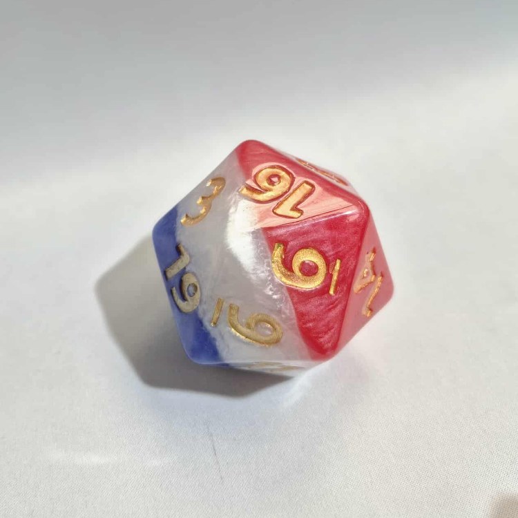 55mm MASSIVE D20 - Pearl Red White Blue