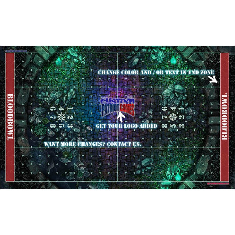 Blood Bowl 3.0 Elevens Pitch Only - Aztec Ruins with Stitched Edging and Customisation