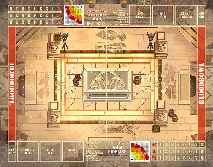 Blood Bowl 3.0 Elevens - Egyptian Tomb with Stitched Edging