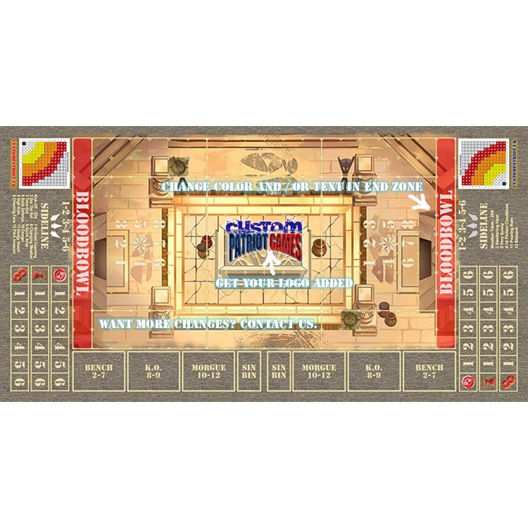 Blood Bowl 3.0 Sevens XL - Egyptian Tomb with Stitched Edging and Customisation