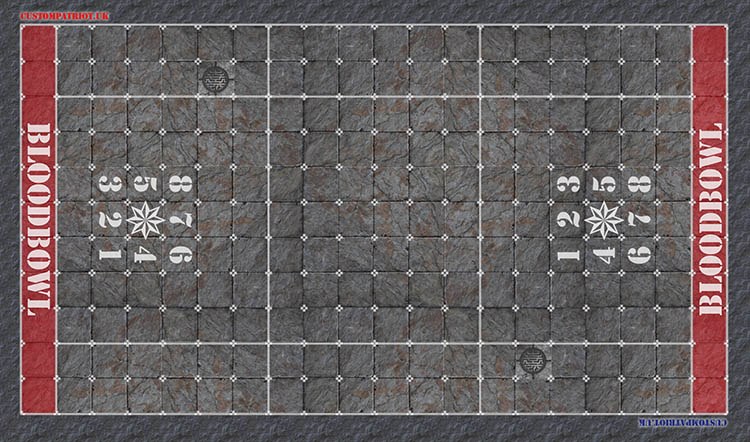 Blood Bowl 3.0 Sevens Pitch Only - Stone Dungeon with Stitched Edging