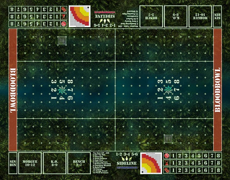 Blood Bowl 3.0 Elevens - Amazon with Stitched Edging