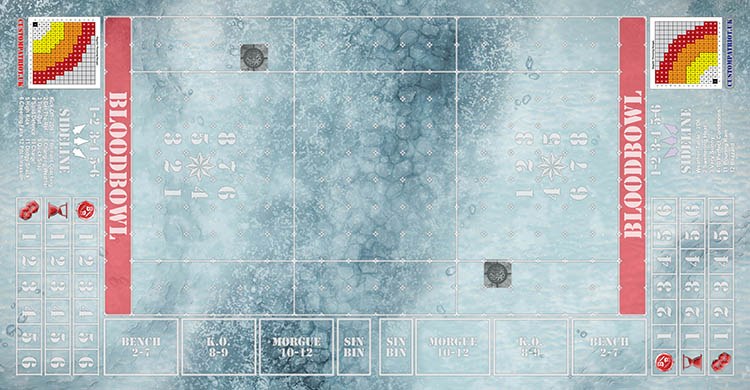 Blood Bowl 3.0 Sevens XL - Winter Blizzard with Stitched Edging