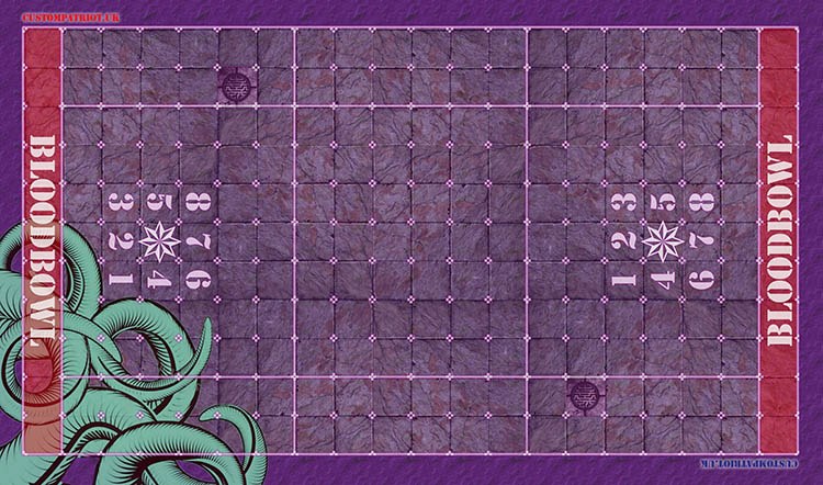 Blood Bowl 3.0 Sevens Pitch Only - Dark Elf with Stitched Edging