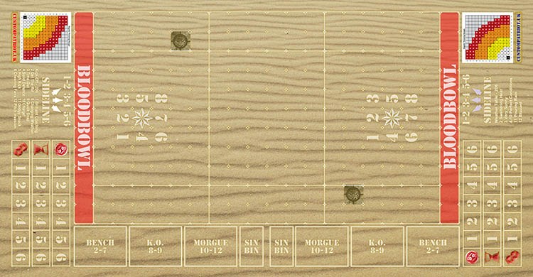 Blood Bowl 3.0 Sevens XL - Desert with Stitched Edging