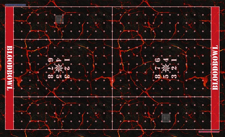 Blood Bowl 3.0 Elevens Pitch Only - Lava