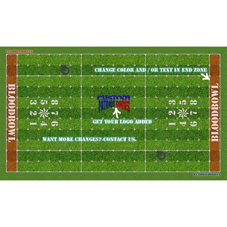 Blood Bowl 3.0 Sevens Pitch Only - Lush Grass with Customisation