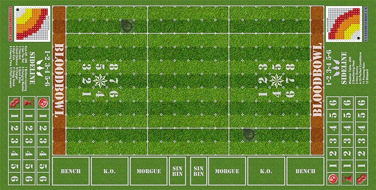 Blood Bowl 3.0 Sevens XL - Lush Grass with Stitched Edging