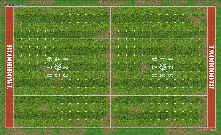 Blood Bowl 3.0 Elevens Pitch Only - Muddy Grass