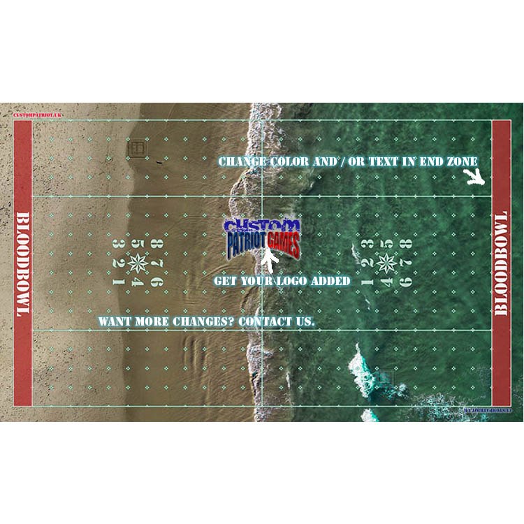 Blood Bowl 3.0 Elevens Pitch Only - Shoreline with Customisation