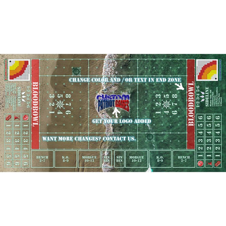 Blood Bowl 3.0 Sevens XL - Shoreline with Stitched Edging and Customisation