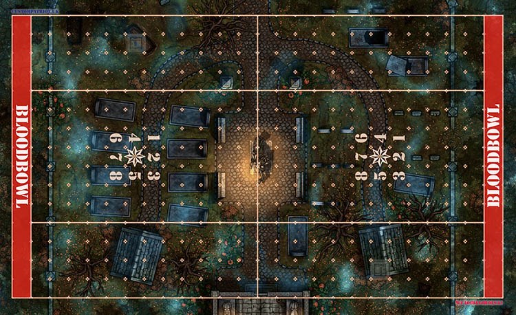 Blood Bowl 3.0 Elevens XL Pitch Only - Spooky