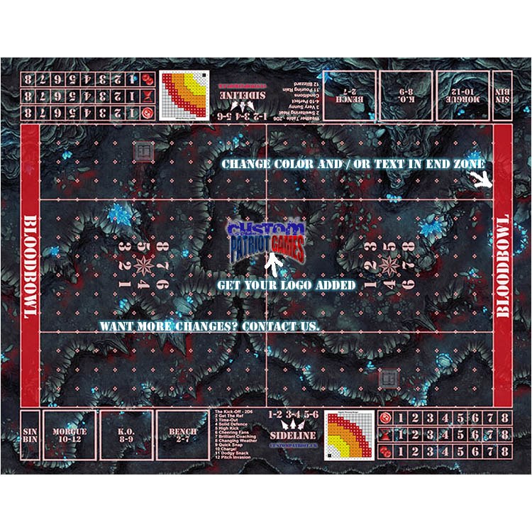 Blood Bowl 3.0 Elevens XL - Squiggoth Cave with Stitched Edging and Customisation