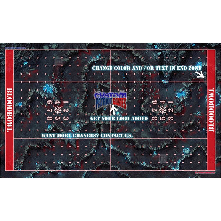 Blood Bowl 3.0 Elevens XL Pitch Only - Squiggoth Cave with Customisation