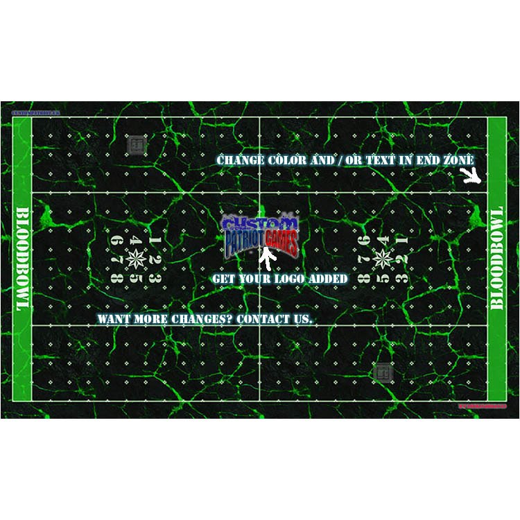 Blood Bowl 3.0 Elevens Pitch Only - Warp with Stitched Edging and Customisation