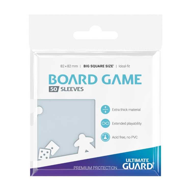 Premium Soft Big Square Sleeves Clear, 82x82 (50ct)