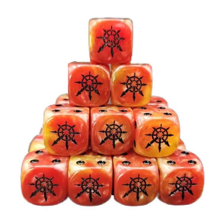 Chaos Molten Red D6 Dice Set - 10 Pack