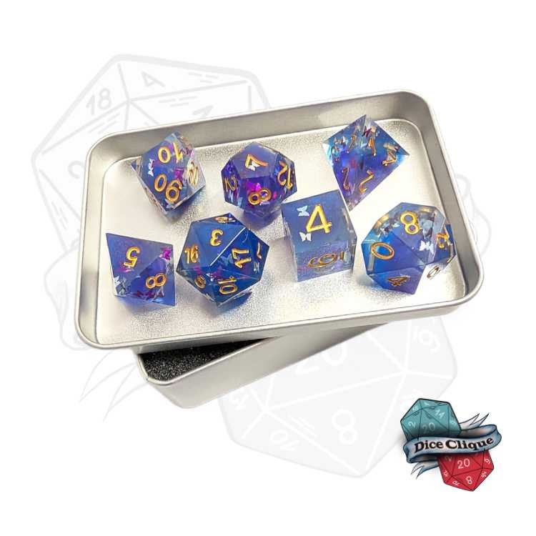 Mystical Butterfly Poly Dice Set