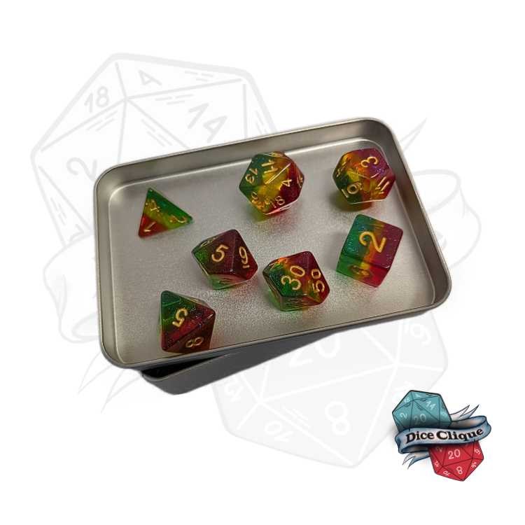 Aurora Flare Poly Dice Set