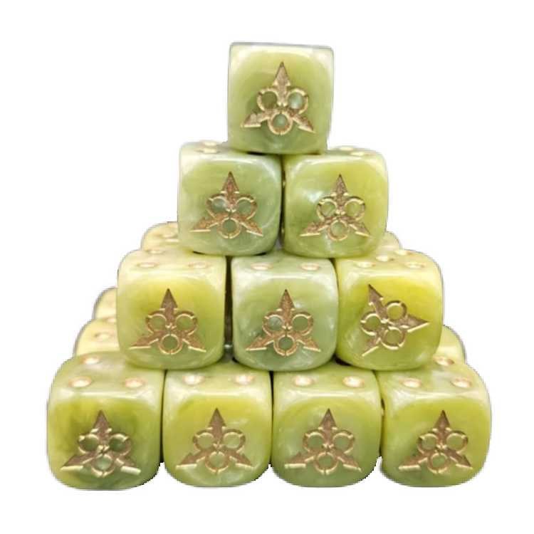 Plague Ridden Putrid Green D6 Dice Set - 10 Pack