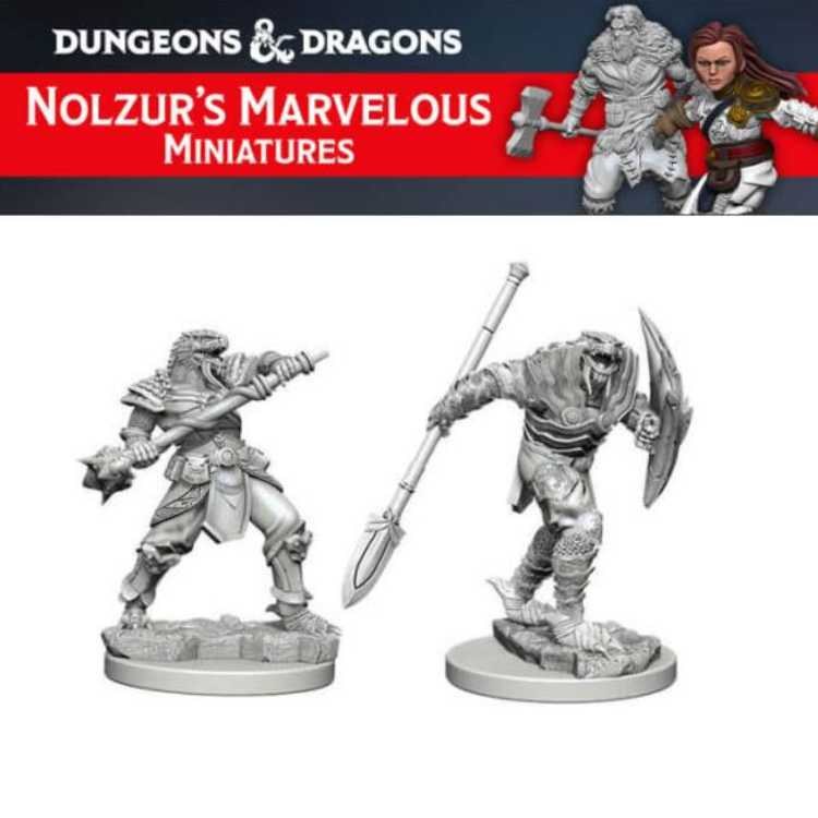 Dragonborn Male Fighter with Spear (2ct)