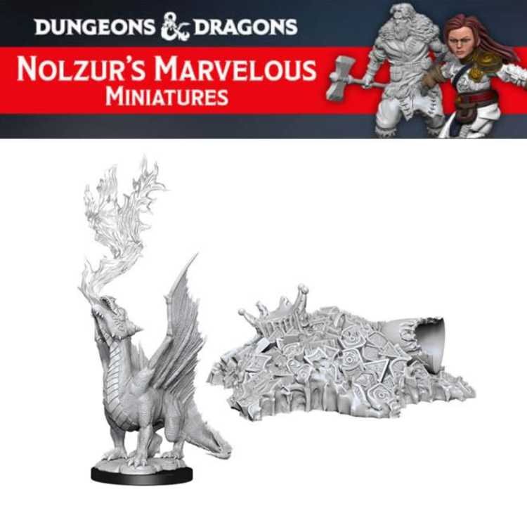 Gold Dragon Wyrmling & Half Eaten Treasure Pile (2ct)