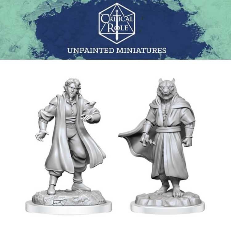 Male Human Sorcerer Merchant & Tiger Demon (2ct)