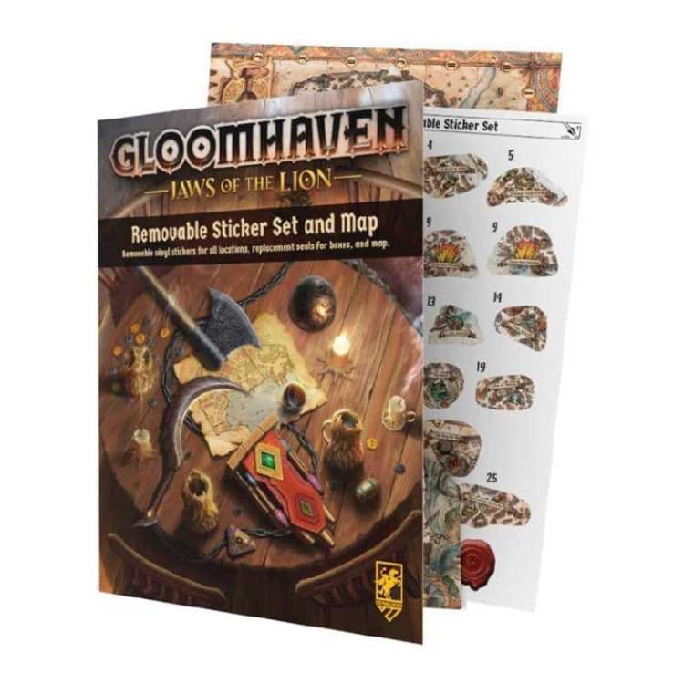 Gloomhaven: Jaws of the Lion - Removable Sticker Set and Map