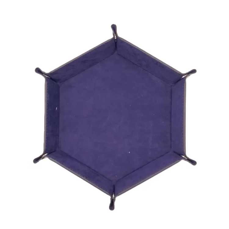Deep Purple Hexagonal Folding Dice Tray
