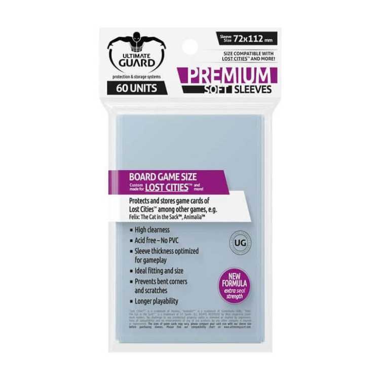 Premium Soft Lost Cities Sleeves Clear, 72x112 (60ct)