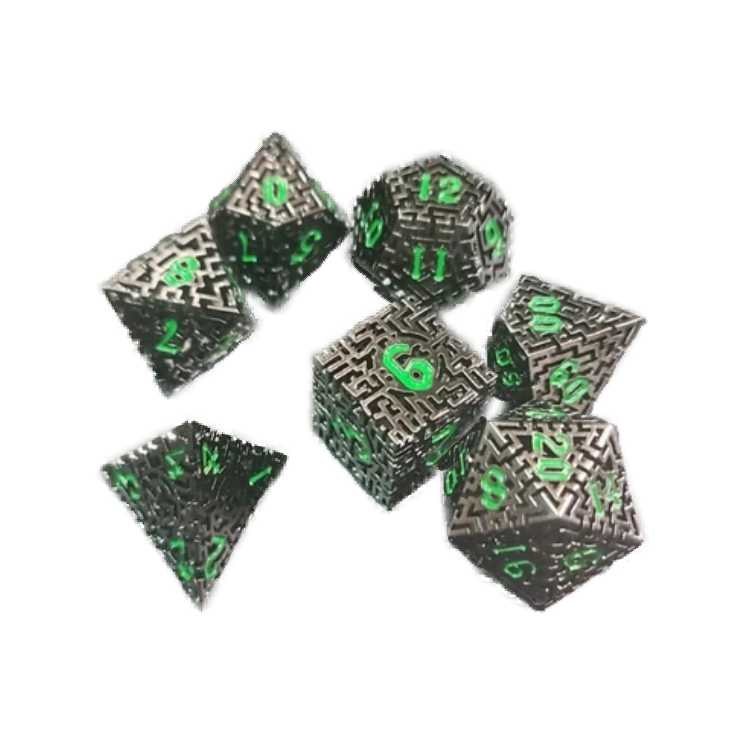 Robot Metal Matrix Poly Dice Set