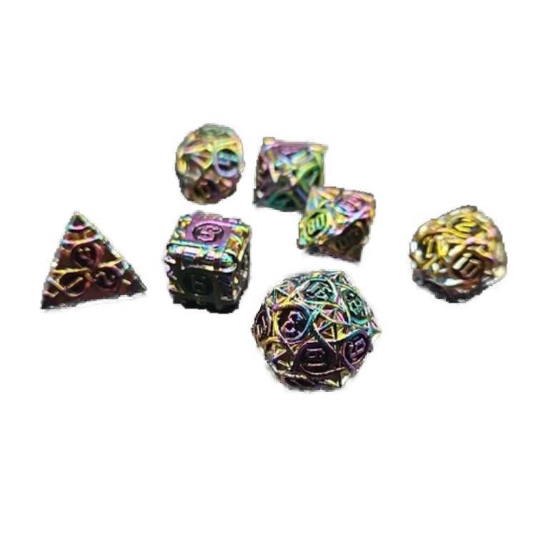 Colour Changing Metallic Poly Dice Set