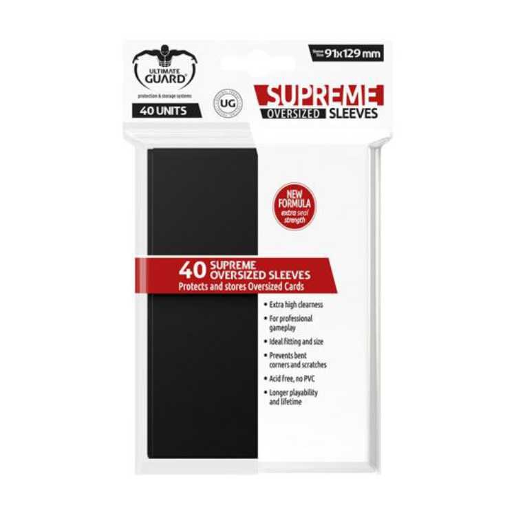 Supreme Sleeves Oversized Black, 91x129 (40ct)