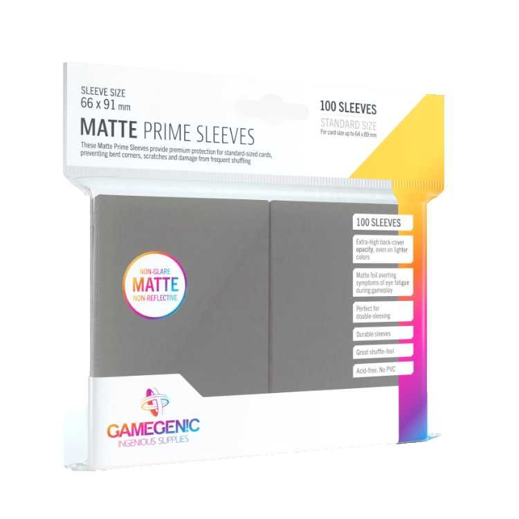 MATTE Prime Sleeves Dark Grey, Standard Size (100ct)