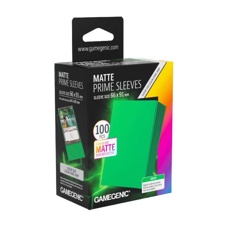 MATTE Prime Sleeves Green, Standard Size (100ct)
