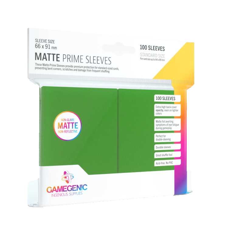 MATTE Prime Sleeves Green, Standard Size (100ct)