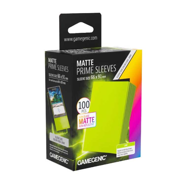 MATTE Prime Sleeves Lime, Standard Size (100ct)