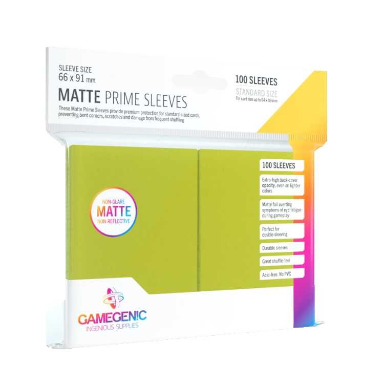 MATTE Prime Sleeves Lime, Standard Size (100ct)