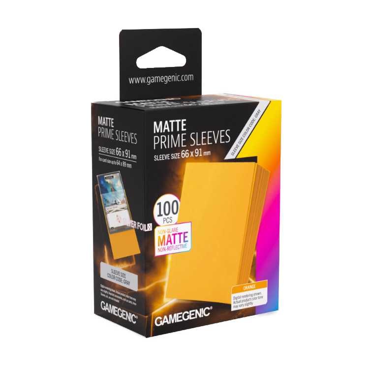 MATTE Prime Sleeves Orange, Standard Size (100ct)