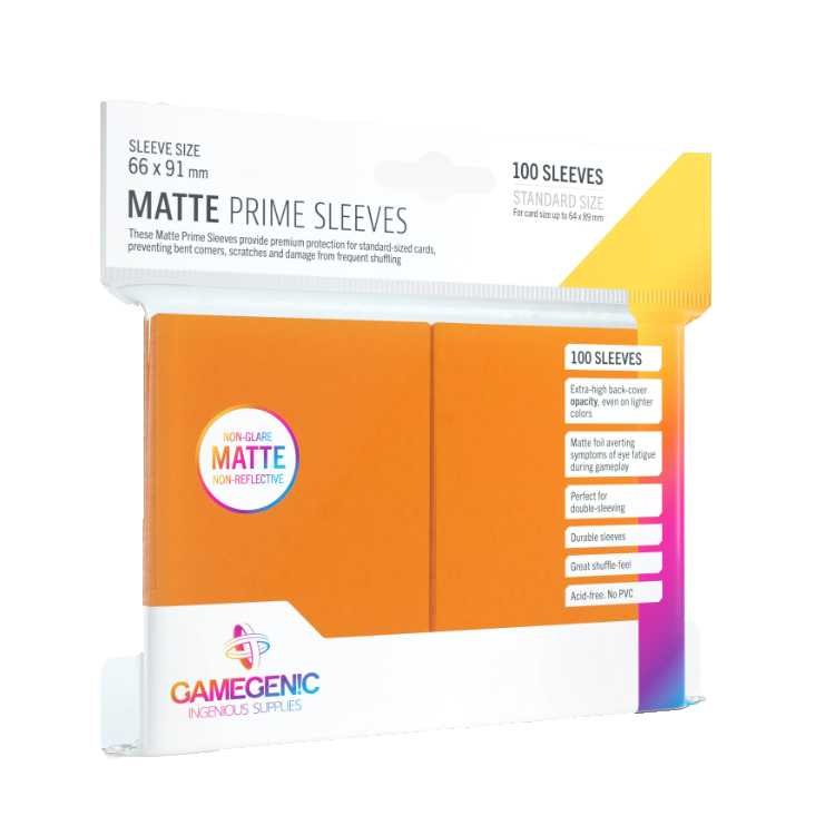 MATTE Prime Sleeves Orange, Standard Size (100ct)