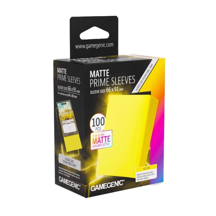 MATTE Prime Sleeves Yellow, Standard Size (100ct)
